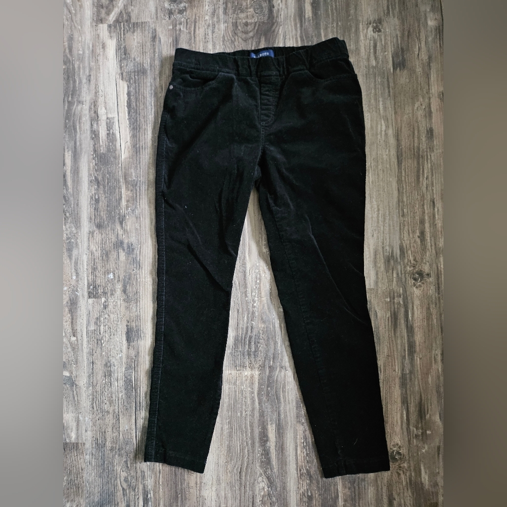 Talbots Petite Pull-On Jegging Black Corduroy Pants, Size 8P